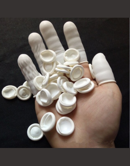 New Arrival 100 sztuk Natural rękawice gumowe nakładki na palce lateksowe największej bazy w świecie, ochronna jednorazowe