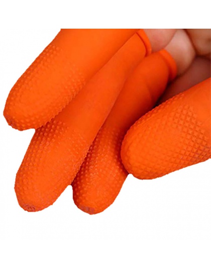100 sztuk ochronne antypoślizgowe rękawice lateksowe gumowe nakładki na palce rękawiczki antystatyczne