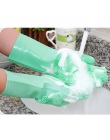 Wielokrotnego użytku żywności klasy rękawice do mycia naczyń naczynia krzem rękawice do sprzątania z szczotka do czyszczenia myc