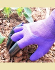 GOUGU najnowszy rękawice ogrodowe do kopania sadzenia Genie rękawice ogrodowe z 4 ABS plastikowe pazury 3 kolor