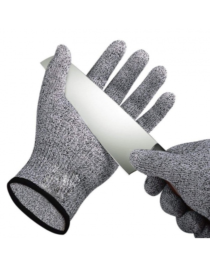 1 para Anti-cut rękawice odporne na uderzenia odporne na uderzenia drut ze stali nierdzewnej metalowe kuchenne Butcher odporne n