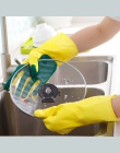 1 para kreatywny do prania w domu rękawice do sprzątania ogród kuchnia danie gąbka palce gumowe rękawice do sprzątania do zmywan