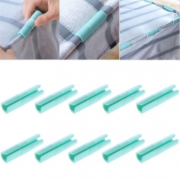 Adeeing 10 sztuk łóżko arkusz klip materac chwytaki łączniki na ubrania kołdra uchwyt antypoślizgowy klips mocujący posiadacze z