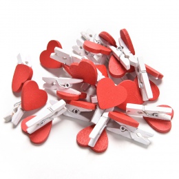 20 sztuk śliczne Kawaii miłość serca drewniane spinacze do papieru papier fotograficzny kołek Pin Clothespin Craft pocztówka kli