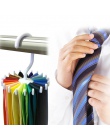 1 paczka 360 stopni obracanie kręcić wieszak na krawaty regulowany krawat wieszak na pasek uchwyt hak do przechowywania organiza