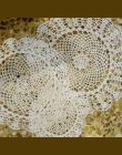 Ręcznie robione bawełniane okrągły podkładka kubek coaster kubek kuchnia ślub podkładka na stół tkaniny koronki Crochet herbata 