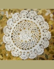 Ręcznie robione bawełniane okrągły podkładka kubek coaster kubek kuchnia ślub podkładka na stół tkaniny koronki Crochet herbata 