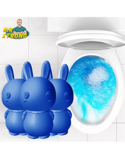 Śliczne niebieski królik Środek czyszczący do WC magia automatyczne Flush Środek czyszczący do WC pomocnik niebieski do czyszcze