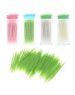 Nowy przenośny plastikowe wykałaczki 50 sztuk w pudełku zielony bez zapachu ustne wybory dentystyczne