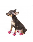 4 sztuk wodoodporna zima Pet buty dla psów antypoślizgowe deszcz śnieg buty obuwie grube ciepłe dla małych koty psy Puppy skarpe