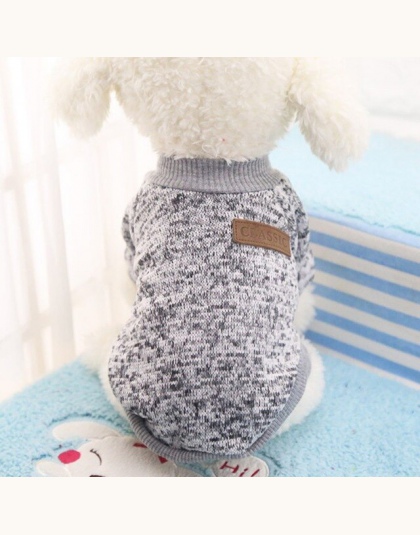 Pies płaszcz kurtka klasyczne ciepłe ubrania dla psów Puppy strój dla zwierząt domowych kurtka płaszcz zima miękki sweter odzież