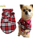 Ubrania dla psów dla psów miękkie lato Plaid kamizelka dla psa ubrania dla małe pieski chihuahua bawełna Puppy koszule T koszula