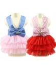 Letnia sukienka dla psów ubrania dla zwierząt domowych dla małych psów suknia ślubna spódnica odzież dla szczeniąt wiosna moda J
