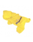 Płaszcz przeciwdeszczowy dla psów Puppy deszcz płaszcz z kapturem odblaskowe wodoodporne ubrania dla psa miękkie oddychające zwi