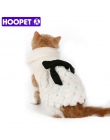 HOOPET ubrania dla zwierząt domowych, eleganckie i luksusowe futro płaszcz zimowy mały pies ubrania dla kota Bowknot Chihuahua