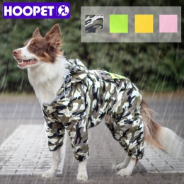 HOOPET pies Riancoat kombinezon płaszcz przeciwdeszczowy dla psów Pet płaszcz Labrador wodoodporny złoty Retriever kurtka