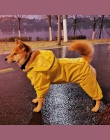 HOOPET pies Riancoat kombinezon płaszcz przeciwdeszczowy dla psów Pet płaszcz Labrador wodoodporny złoty Retriever kurtka
