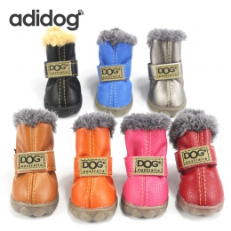 Buty zimowe ochraniacze dla psa kota ciepłe zestaw butów antypoślizgowe ochronne modne akcesoria dla zwierząt