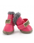 Zwierzęta domowe są buty dla psów zimowe Super ciepłe 4 sztuk/zestaw buty dla psów bawełniane antypoślizgowe XS 2XL buty dla mał