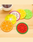 1 sztuk kolorowe owoce Coaster podkładka na stół do jadalni mata silikonowa podkładka miska pić podstawki pod kubek uchwyt na na