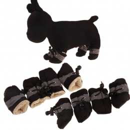 7 rozmiary antypoślizgowe buty dla psów 4 sztuk/zestaw ciepłe buty dla psa kaszmirowy pies kalosze Puppy trampki Pet Supplies hu