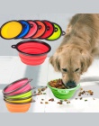 Nowe akcesoria dla psów silikonowa psia miska cukierki kolor na zewnątrz podróży przenośne puppy doogie pojemnik podajnik żywnoś