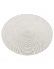 Okrągły splot podkładka maty stołowe prosty styl jadalnia podpaski antypoślizgowa odporna na wysoką temperaturę Coaster poduszki