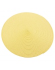 Okrągły splot podkładka maty stołowe prosty styl jadalnia podpaski antypoślizgowa odporna na wysoką temperaturę Coaster poduszki
