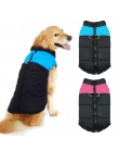Ubrania dla dużych psów wodoodporny kamizelka zima Nylon psów ubrania dla psów Chihuahua Labrador niebieski różowy