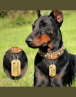 Metal wojskowy pies ID Tag akcesoria dla psów dostosowane grawerowane kot Puppy nazwa Tag nr telefonu. dla średnich i dużych zwi