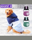 HOOPET ubranka dla dużych psów duży płaszczyk dla psa fioletowy ciepłe bawełny wyściełane dwie stopy ubrania zagęścić płaszcz z 