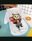 Chic ubrania dla psów dla małych psów xs Cartoon drukuj pies jack wiosna lato Chihuahua Pug kot ubrania dla psów odzież płaszcz 