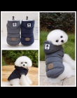 Dwie stopy zimowe ubrania dla psów niebieski szary kolor S-rozmiar xxl do wyboru Super ciepłe i miękkie bawełny wyściełane pies 