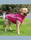Wodoodporne ubrania dla psa dla dużych psów zima ciepły duży pies kurtki wyściełane z polaru płaszcz bezpieczeństwa odblaskowe p