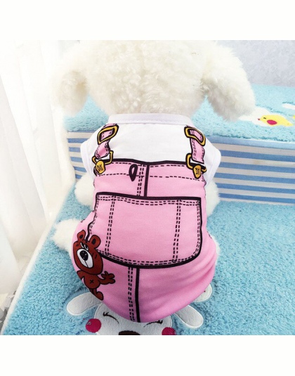 Ubrania dla zwierząt domowych dla małych psów ubrania letnie Chihuahua Puppy odzież koszula zimowa ciepła kamizelka drukowane Ro