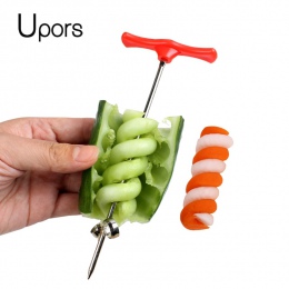 UPORS warzywa spirala nóż narzędzie do rzeźbienia ziemniaków marchew sałatka z ogórków Chopper instrukcja spirali śruby krajalni
