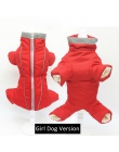 Chwalebne KEK ubrania dla psów zima wodoodporne ciepłe psa w dół kurtka odblaskowa chłopiec/dziewczyna pies ubrania kombinezon d