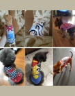 Ubrania dla psów letnie ubranie dla psa koszulki z krótkim rękawem dla psów kostium dla kota odzież Cartoon pies kamizelka ubran