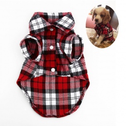 2018 nowa wiosna moda dla zwierząt Puppy kamizelki dla psów Plaid Stripe dla zwierząt domowych T bawełniana koszula kot siatki k
