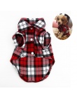 2018 nowa wiosna moda dla zwierząt Puppy kamizelki dla psów Plaid Stripe dla zwierząt domowych T bawełniana koszula kot siatki k