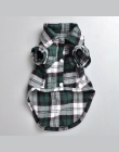 2018 nowa wiosna moda dla zwierząt Puppy kamizelki dla psów Plaid Stripe dla zwierząt domowych T bawełniana koszula kot siatki k