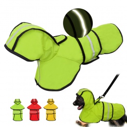 Płaszcz przeciwdeszczowy dla psów odblaskowa kurtka przeciwdeszczowa wodoodporne ubrania dla zwierząt bezpieczeństwa odzież prze