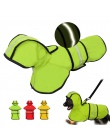 Płaszcz przeciwdeszczowy dla psów odblaskowa kurtka przeciwdeszczowa wodoodporne ubrania dla zwierząt bezpieczeństwa odzież prze