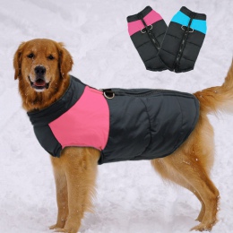 Ubrania dla dużych psów dla buldog francuski zimowe ubranka dla zwierzęcia domowego płaszcz Ropa Perro Golden Retriever Labrador