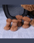 4 sztuk gruby śnieg buty dla psów Pet Chihuahua zwierząt ocieplenie buty pluszowe zima zwierzęta Puppy koty buty ocieplane XS/M/