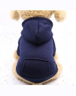 Ubrania dla psów pies bluzy z kapturem jesień i zima ciepły sweter dla psów płaszcz kurtki bawełna Puppy Pet kombinezony dla kos