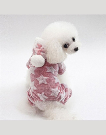 Miękkie wełny ubrania dla psów jesienne i zimowe bluzy z kapturem dla zwierząt domowych dla psów kurtka ubrania Yorkshire chihua