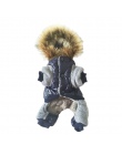 Nowy pogrubienie ciepła kurtka zimowe ubrania dla psów zwierzęta płaszcz odzież kombinezon z kapturem ciepłe ubrania dla psów
