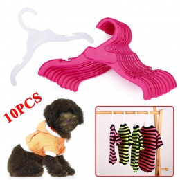 10 sztuk/zestaw z tworzywa sztucznego trudne Pet Dog Puppy ubrania dla kota stojak na ubrania wieszak na 18 cm/25 cm biały i cze