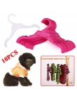 10 sztuk/zestaw z tworzywa sztucznego trudne Pet Dog Puppy ubrania dla kota stojak na ubrania wieszak na 18 cm/25 cm biały i cze